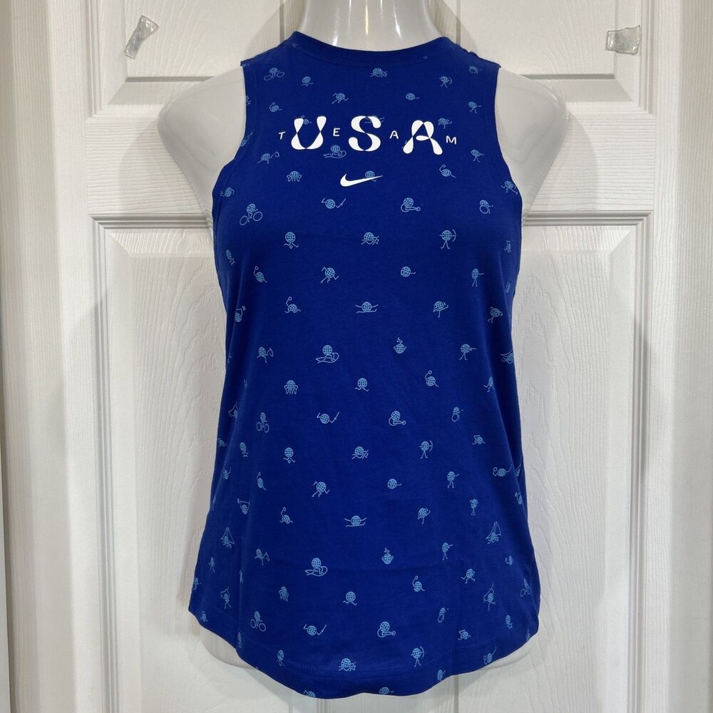 Nike Tank Top Women's Sportswear Olympics Team USA Gym Training Blue XS